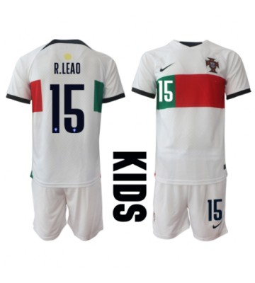 Portugal Rafael Leao #15 Udebanesæt Børn VM 2022 Kort ærmer (+ korte bukser)